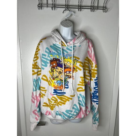 Nickelodeon Women's Rugrats Graffiti Hoodie Sweatshirts ~ Size XL - Picture 1 of 8